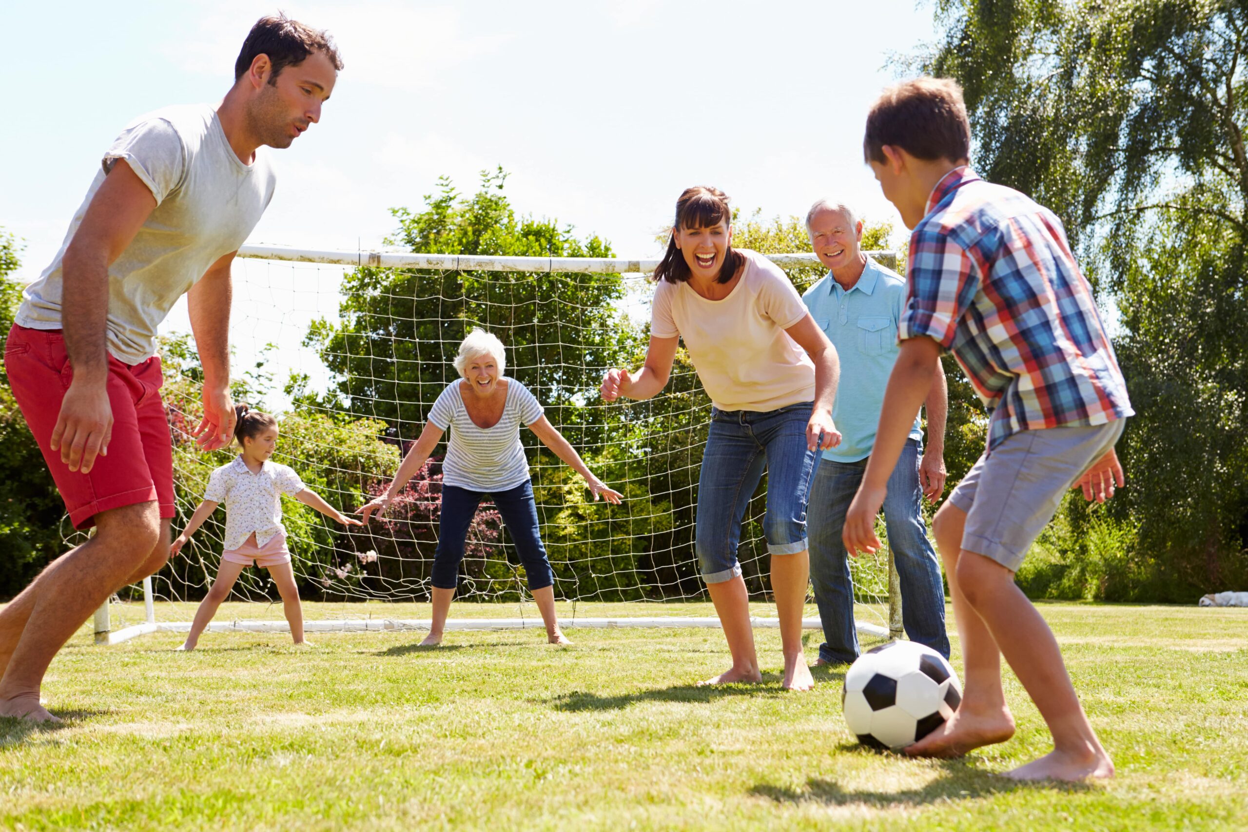Family Playing Soccer